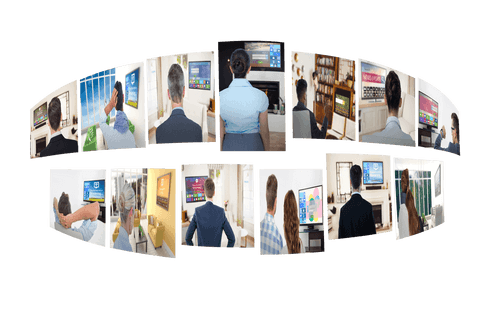 digital transparent display collaboration with diverse users - Download Free Stock Videos Pikwizard.com