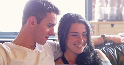 Couple Enjoying Quality Time Together at Home