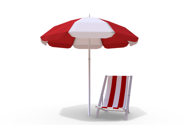 Deckchair and Umbrella on Transparent Background Symbolizing Summer Leisure - Download Free Stock Videos Pikwizard.com