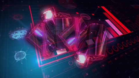 Futuristic Abstract Design with COVID-19 Data Visualization