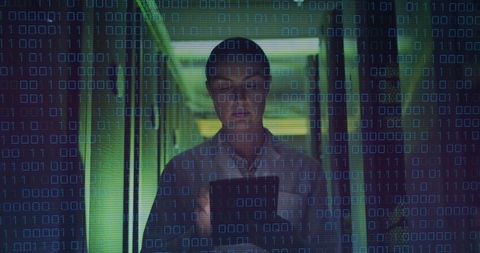 Digital Data Analysis in Secure Server Room - Download Free Stock Images Pikwizard.com