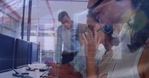 Diverse Call Center Team Analyzing Financial Data - Download Free Stock Images Pikwizard.com