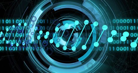 Futuristic Digital Interface with Binary Code - Download Free Stock Images Pikwizard.com