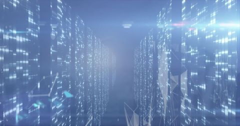 Futuristic Digital Interface with Polygonal Shapes and Light FX - Download Free Stock Images Pikwizard.com