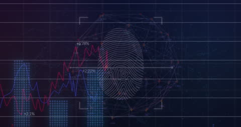 Abstract Technology with Fingerprint and Graph Overlay