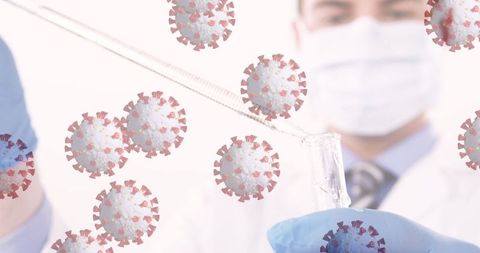 Doctor Analyzing Virus Samples Amid COVID-19 Pandemic