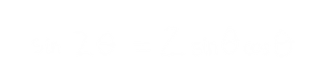 Mathematical equation for double angle formula transparent
