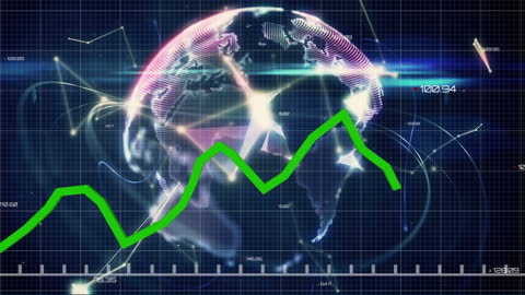 Global Financial Data Visualization with Declining Graph