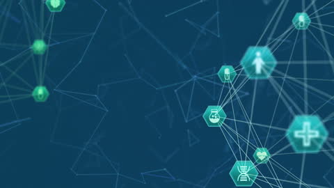 Digital Networking with Futuristic Medical Icons