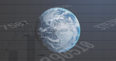 Global Business and Data Analysis Concept with Earth