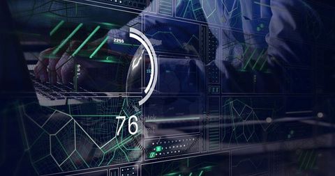 Holographic visual analytics over laptop typing in business setting