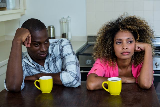Upset Couple Ignoring Each Other After Argument at Home - Download Free Stock Photos Pikwizard.com