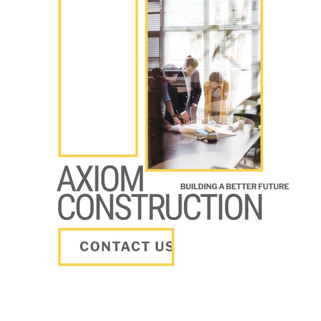 Ideal for articles on professional team collaboration, business strategies in the construction industry, construction project planning, architecture meetings, and promoting teamwork in professional settings.