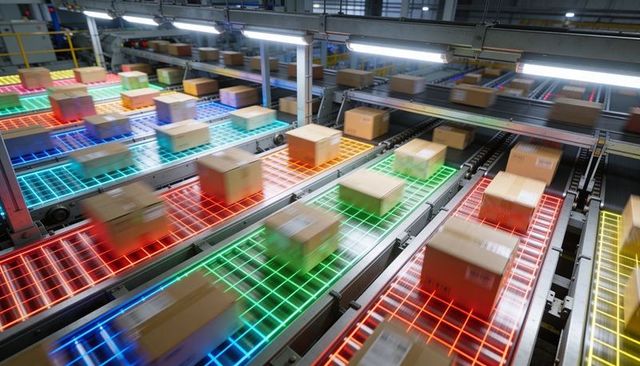 High-Speed Parcel Sortation on LED-Guided Conveyors for Smart Warehouse Automation