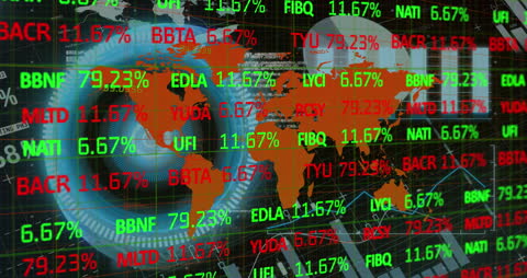 Global Financial Data Visualization with Graphs and Charts Overlay
