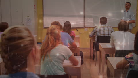 Augmented Reality in Education Classroom Setting Concept