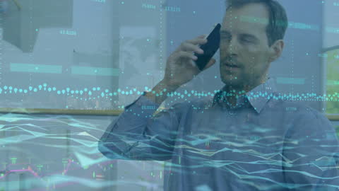 Executive Discussing Global Market Trends on Phone