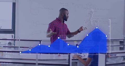 Teacher Introducing Students to Data Graph Concepts in Classroom