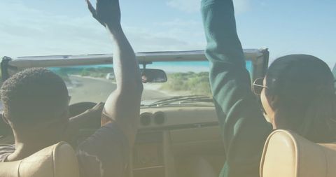 Biracial Couple Enjoying Scenic Drive by Seaside - Download Free Stock Images Pikwizard.com