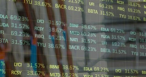 Digital Data Overlay on Empty Warehouse Reflects Logistics Theme