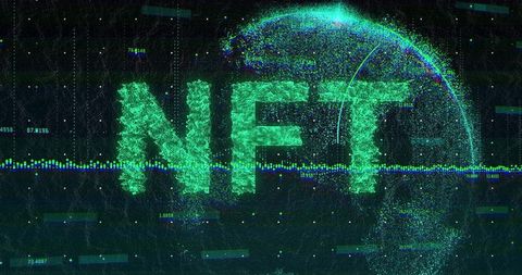 Pulsating NFT Digital Art Blockchain Innovation