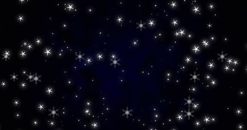 Falling Christmas Stars on Night Sky Background