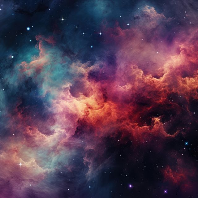 Colorful Nebula Space Scene with Stars - Download Free Stock Photos Pikwizard.com
