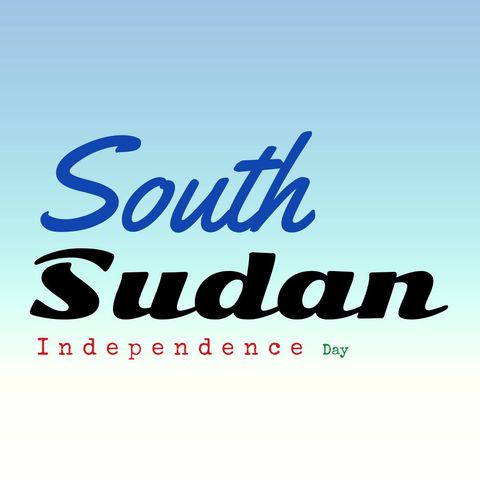 South sudan independence day celebration illustration with stylish text