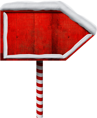 Transparent Snowy Wooden Direction Sign on Candy Cane Pole - Download Free Stock Videos Pikwizard.com