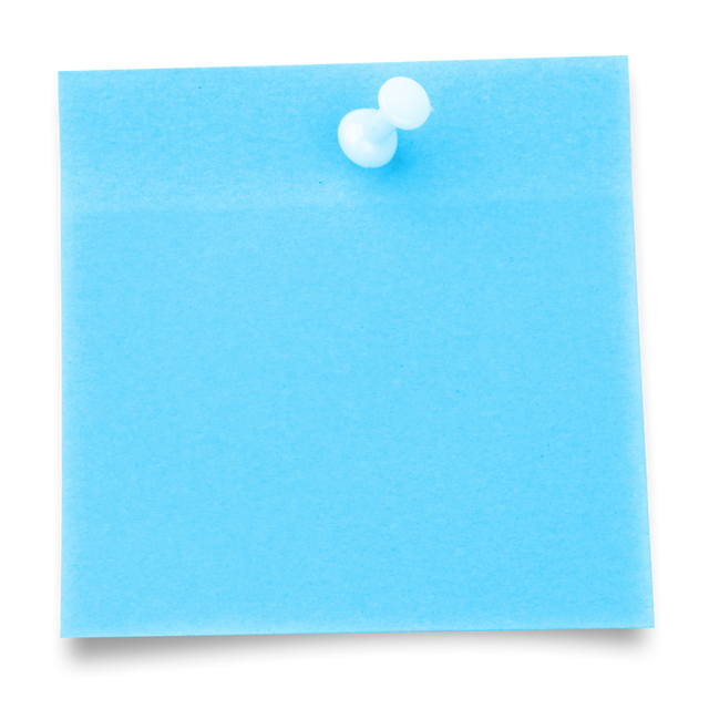 Blank Transparent Blue Adhesive Note with Thumbtack on Transparent Background - Download Free Stock Videos Pikwizard.com