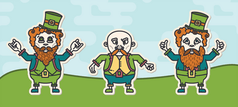 Transparent Leprechaun Icons on Meadow for St. Patrick's Day - Download Free Stock Videos Pikwizard.com