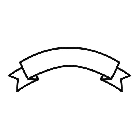 blank transparent ribbon banner with black outline - Download Free Stock Videos Pikwizard.com