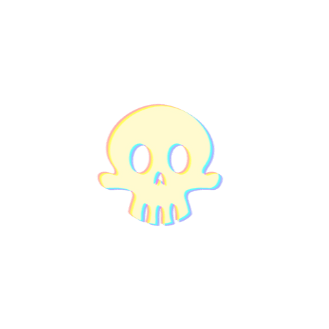 Cartoon Skull Icon with Vibrant Glitch Effect on Transparent Background - Download Free Stock Videos Pikwizard.com