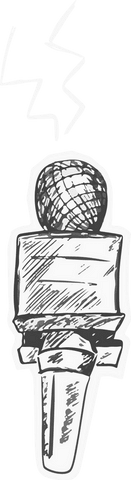 transparent background monochrome microphone sketch with sound waves - Download Free Stock Videos Pikwizard.com