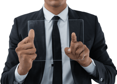 businessman using transparent interface technology - Download Free Stock Videos Pikwizard.com