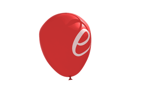red balloon with letter e design on transparent background - Download Free Stock Videos Pikwizard.com