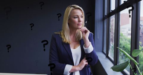 Pensive Businesswoman Contemplating Future Opportunities