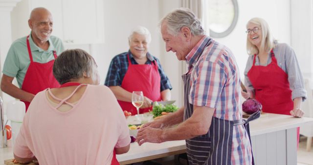 Seniors Preparing Meal Together in Kitchen - Download Free Stock Images Pikwizard.com