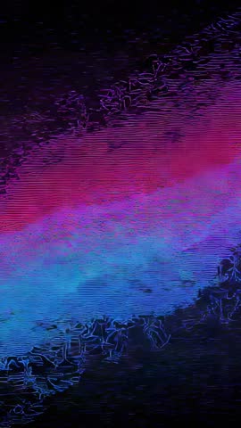 Emerging Pink Band Shifting to Cyan Across Dark Digital Field, Vertical Gradient Motion