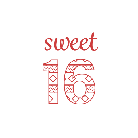 sweet 16 text illustration on transparent background - Download Free Stock Videos Pikwizard.com