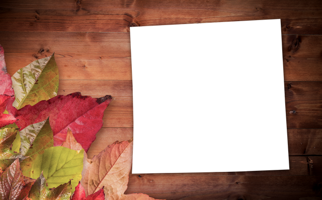 Transparent Frame on Wooden Table with Autumn Leaves Background - Download Free Stock Videos Pikwizard.com