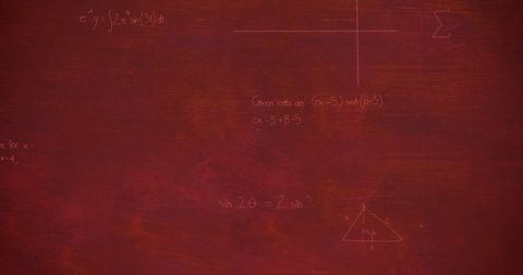 Mathematical Equations on Red Background with Triangles - Download Free Stock Images Pikwizard.com