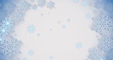 Delicate Snowflakes on Soothing Winter Background
