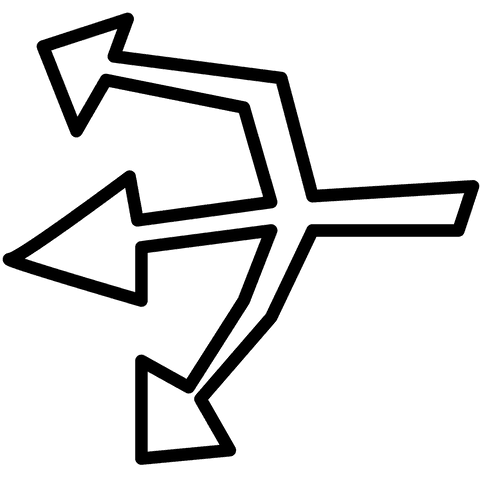 Transparent black arrow vector symbols on clear background