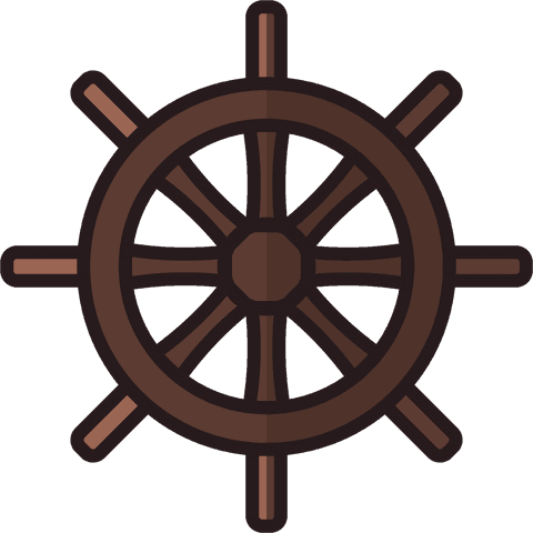 transparent vector ship steering wheel illustration - Download Free Stock Videos Pikwizard.com