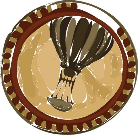 Vintage Balloon Emblem with Transparent Background