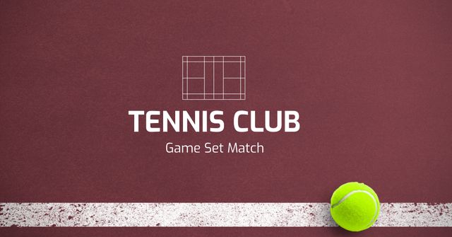 Tennis Club Promotion with Unique Minimalist Design and Tennis Ball - Download Free Stock Templates Pikwizard.com