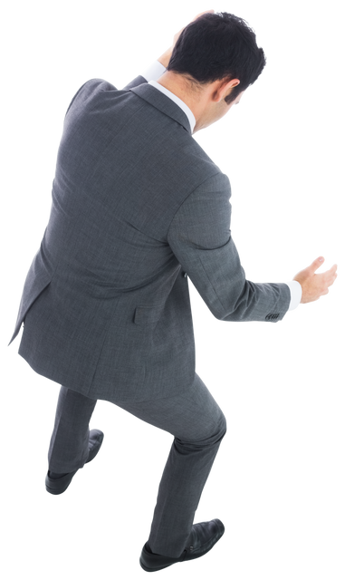 Biracial Businessman Holding Invisible Object on Transparent Background - Download Free Stock Videos Pikwizard.com