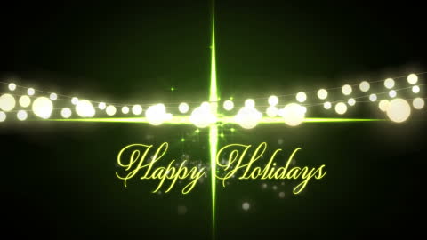 Holiday Greetings with Sparkling Lights Animation