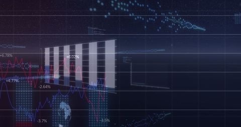 digital graph interface with glowing data and readings - Download Free Stock Images Pikwizard.com